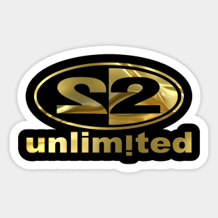 2 UNLIMITED - gold edition dance music 90s Sticker